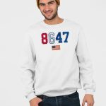 Trump 8647 America Flag Print Casual Sweatshirt