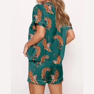 Vintage Tiger Satin Pajama Set1
