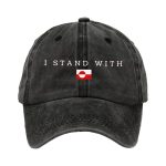 Unisex I Stand With Greenland Printed Baseball Cap