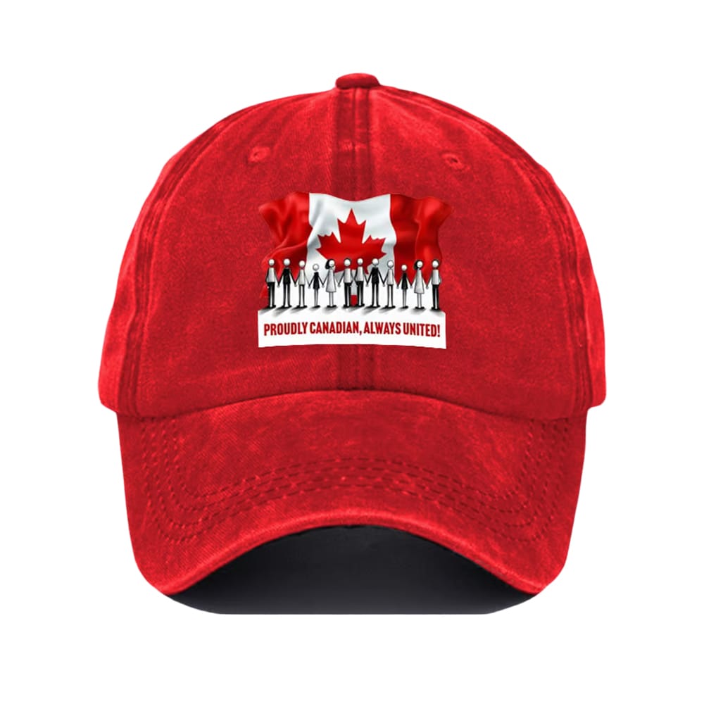 Unisex Retro Proudly Canadian Always United Printed Baseball Cap Unisex Retro Proudly Canadian Always United Printed Baseball Cap