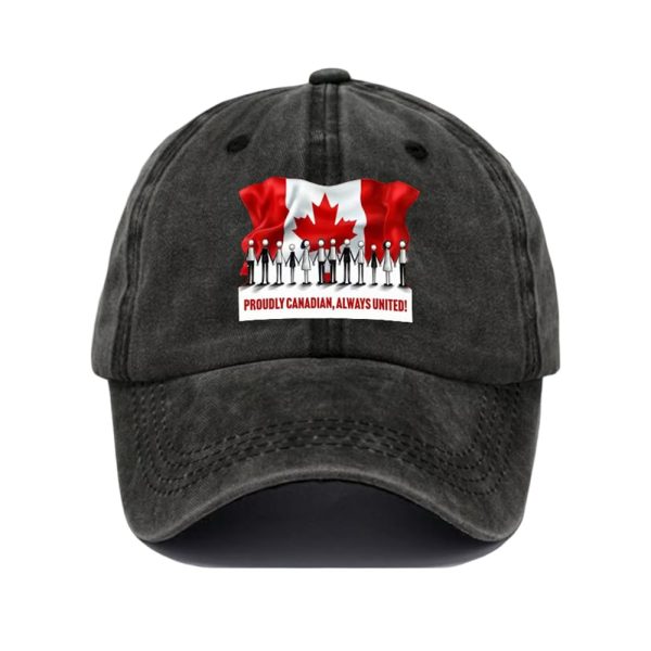 Unisex Retro Proudly Canadian Always United Printed Baseball Cap