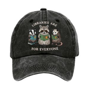 Retro Libraries Are For Everyone Print Baseball Cap1