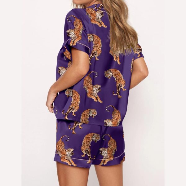 Vintage Tiger Satin Pajama Set