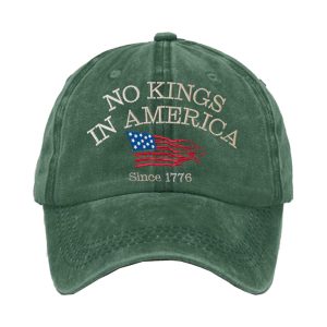 No Kings In America Since 1776 Print Baseball Cap2