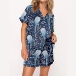 Whale Shark Satin Pajama Set