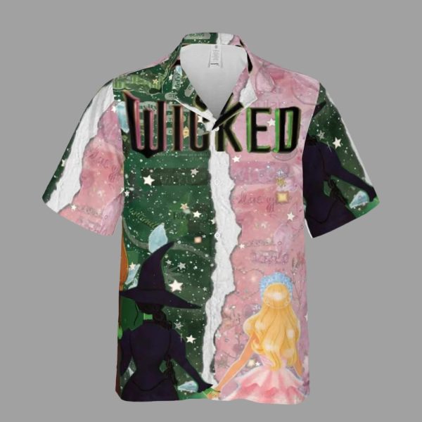 Wicked Pink Goes Good With Green 3D Hawaiian Shirt