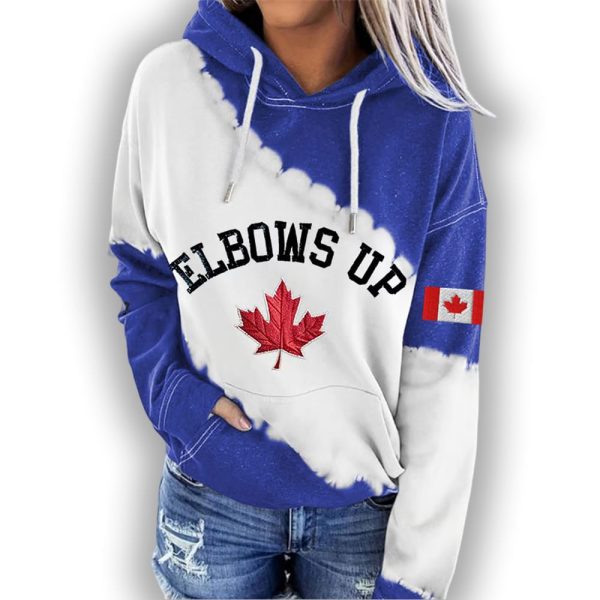 Women’S Canada Elbows Up Print Hoodie