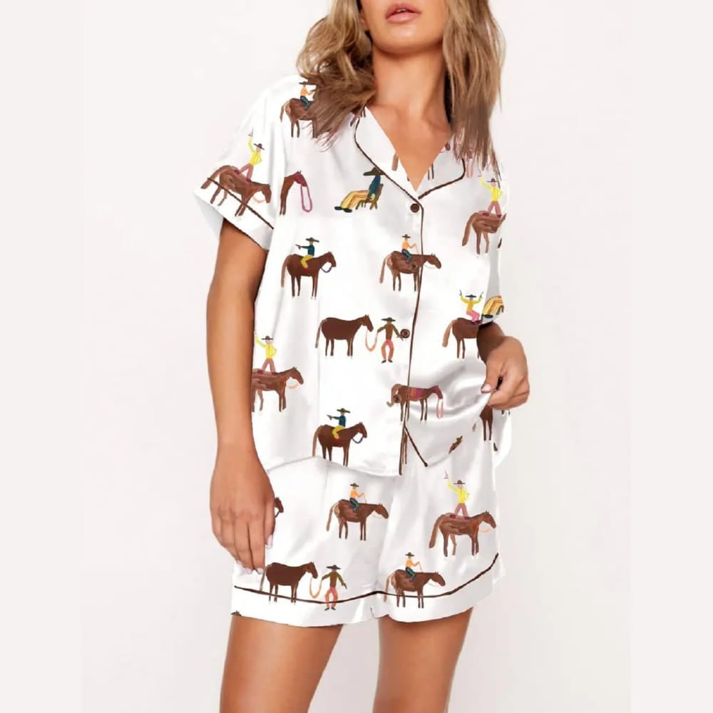 Womens Gangstas Paradise Cowboys Pajama Set Women's Gangstas Paradise Cowboys Pajama Set