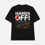 Women's Hands Off Protest Print Casual T-Shirt
