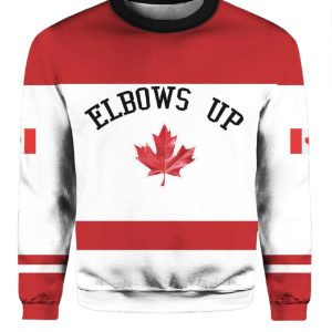 Women's Retro Canada Elbows Up Print Sweatshirt