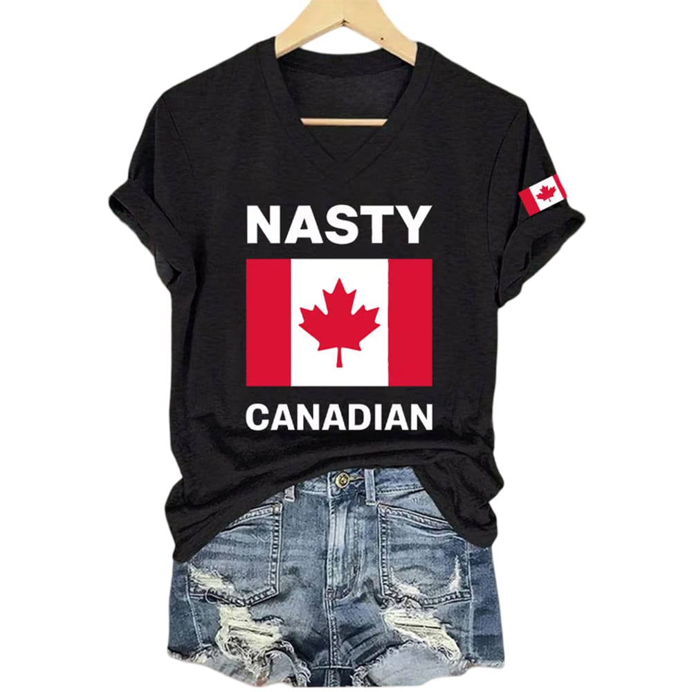 Womens Retro Nasty Canadians Print T Shirt Women's Retro Nasty Canadians Print T-Shirt