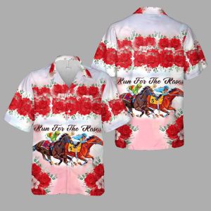 Kentucky Derby Horse Run for The Roses Hawaiian Shirt1