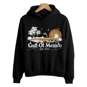 Gulf Of Mexico Est 1550 Print Casual Hooded Sweatshirt2