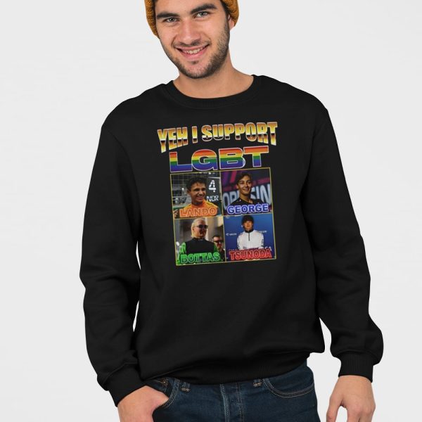 Yeah I Support Lgbt George Bottas Tsunoda Shirt