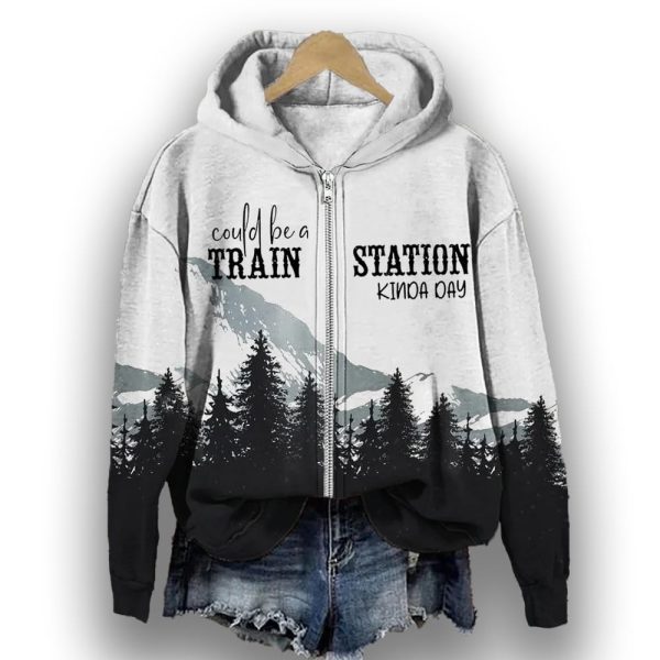 Yellowstone Could Be A Train Station Kinda Day Mountains Landscape Shirt