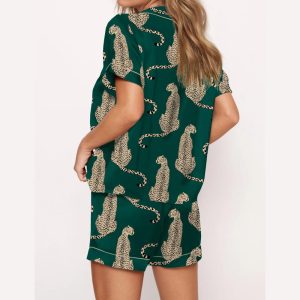 Cheetah Satin Pajama Set3