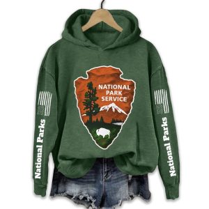 Protect Our National Parks Hot Spots Print Hoodie