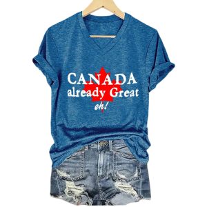 Womens Canada Already Great Eh Print T shirt3