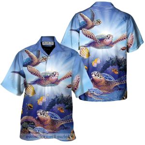 Sea Turtles Ocean Hawaiian Shirt1