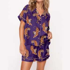Vintage Tiger Satin Pajama Set2