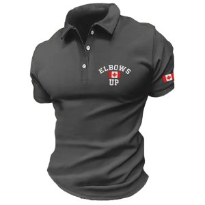 Elbows Up Canada Art Polo Shirt2