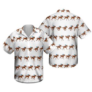 Kentucky Derby Horse Racing 3D Print Hawaiian Shirt