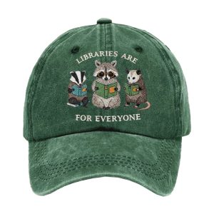 Retro Libraries Are For Everyone Print Baseball Cap2
