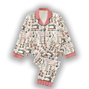 Sewing Lover Classic Pajama Set Vintage Sewing Tools2