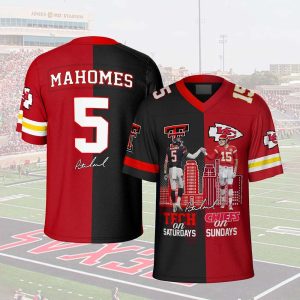 Mahomes Tech On Saturdays Chiefs On Sundays Jersey1