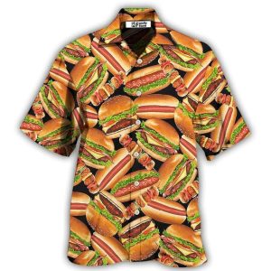 Food Life Is Better With Burger Hawaiian Shirt