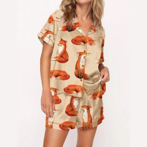 Fox Satin Pajama Set2