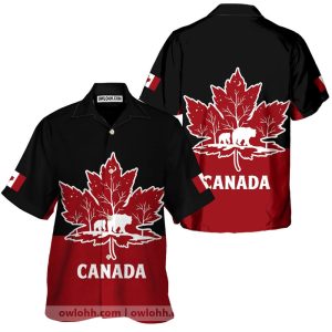 Canada Elbows Up Hawaiian Shirt1