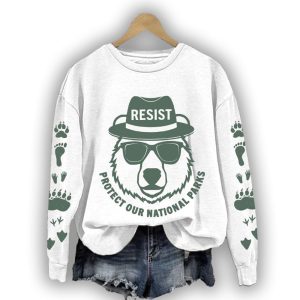 Resist Protect Our National Parks Printed Sweatshirt1