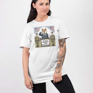 Shiba Military Readiness Over Woke Politics Shirt 2