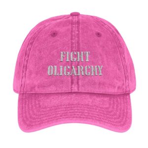 Bernie Sanders AOC Fight Oligarchy Vintage Embroidered Cap2