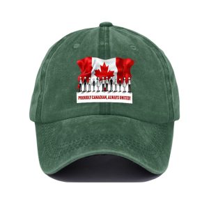 Unisex Retro Proudly Canadian Always United Printed Baseball Cap2