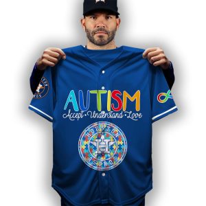 Personalized Astros Autism Awareness Baseball Jersey1