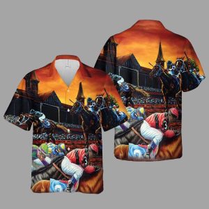 Kentucky Derby 150th Anniversary 2025 Horse Racing 3D Hawaiian Shirt1
