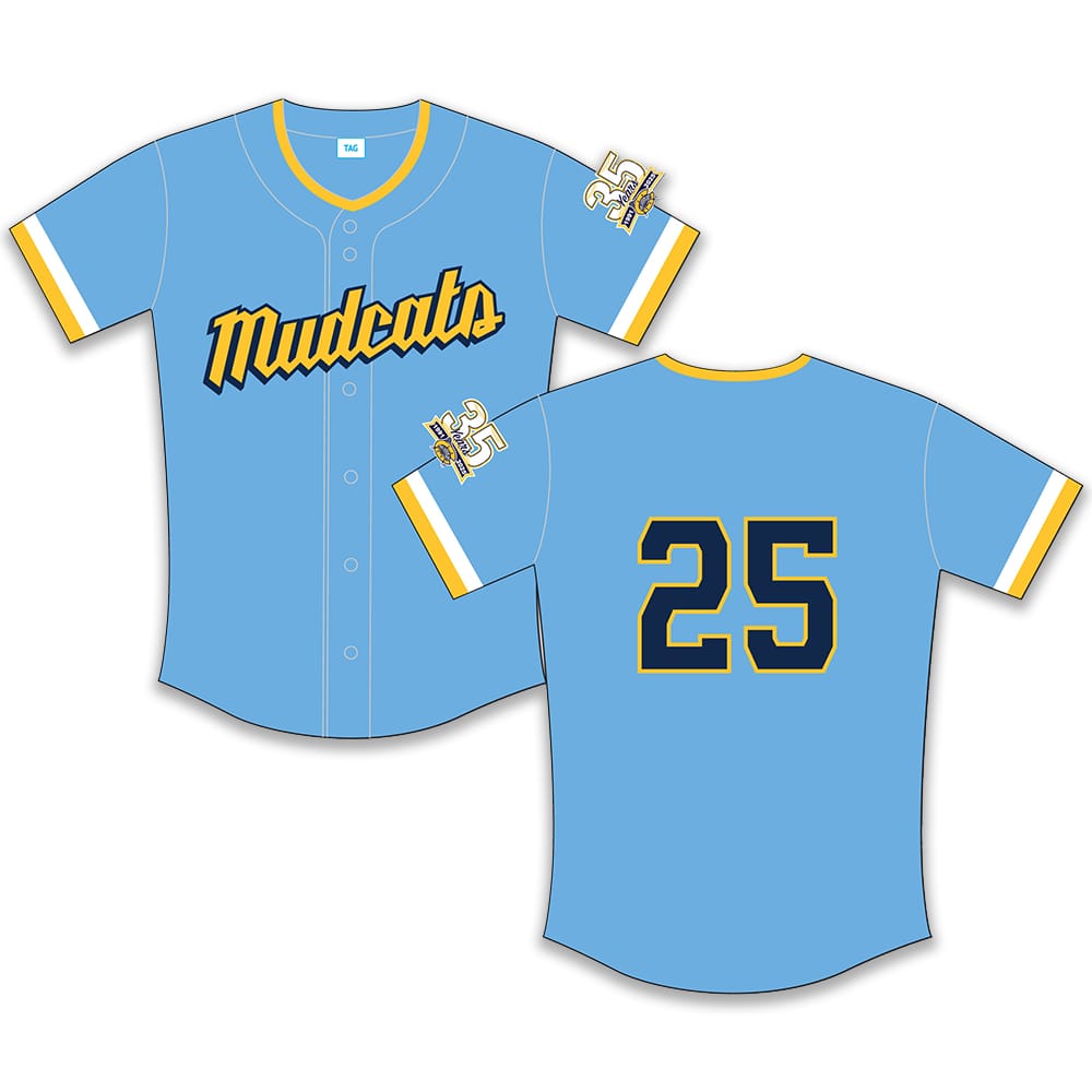 2025 Carolina Mudcats Brewers Weekend Jersey Giveaway 2025 Carolina Mudcats Brewers Weekend Jersey Giveaway