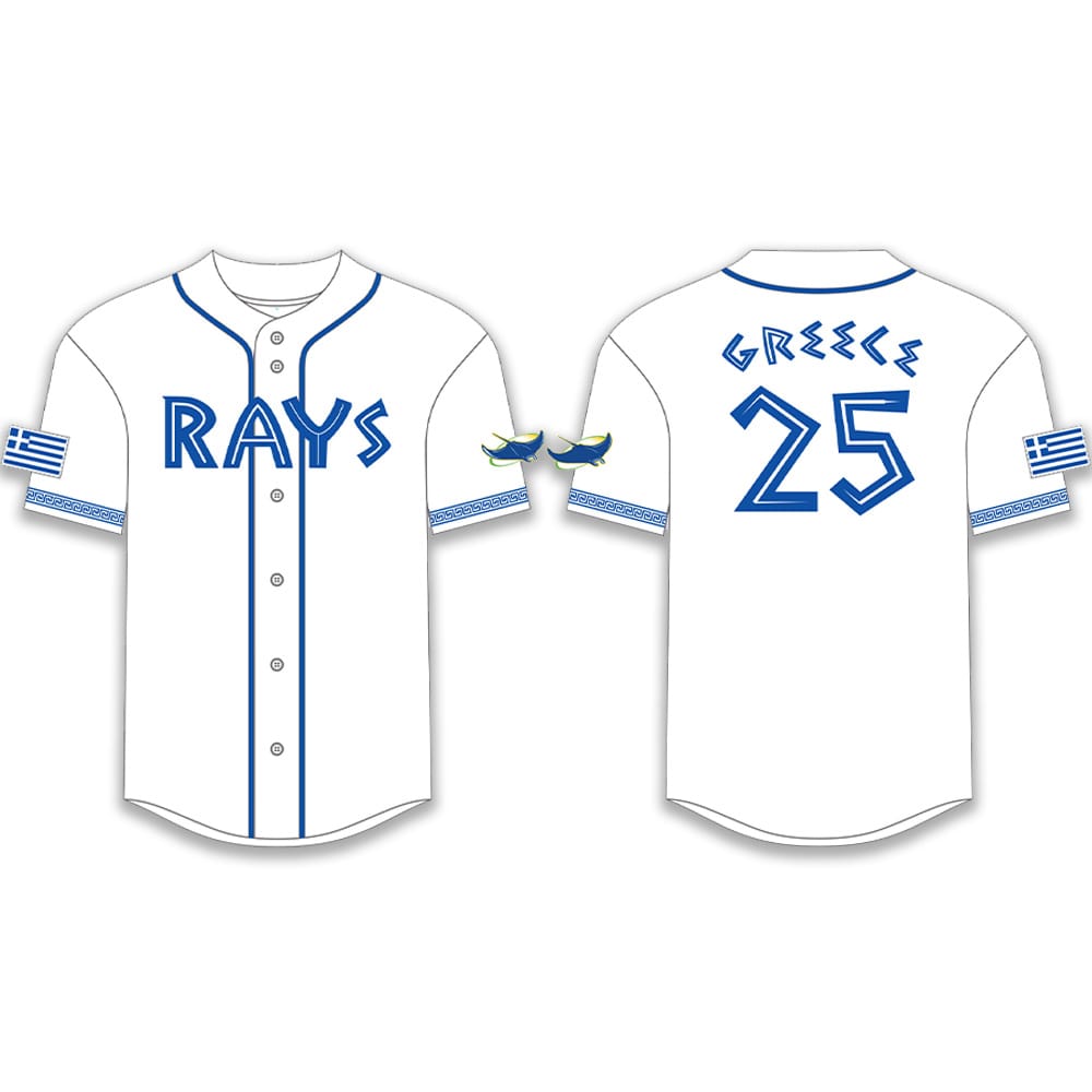 2025 Rays Greek Heritage Jersey Giveaway 2025 Rays Greek Heritage Jersey Giveaway