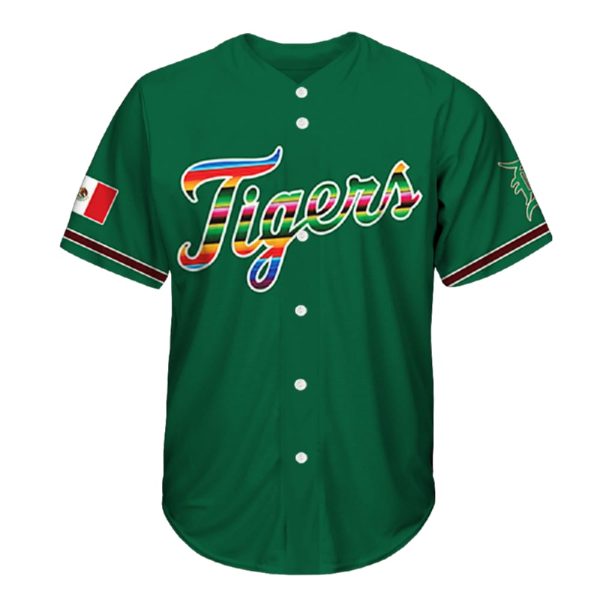 2025 Tigers Mexican Heritage Night Baseball Jersey