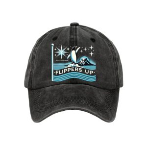 Penguins Flippers Up Print Baseball Cap1