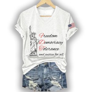Freedom Democracy Tolerance And Justice For All America Shirt1