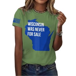 Retro Wisconsin Was Never For Sale Print T Shirt4