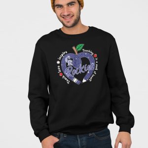 Rockies Teach Love Inspire Teaching Is A Work Of Heart Shirt 2