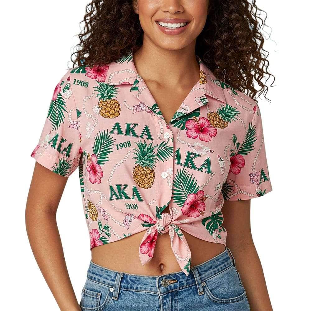 Alpha Kappa Alpha AKA Hawaiian Shirt Alpha Kappa Alpha AKA Hawaiian Shirt