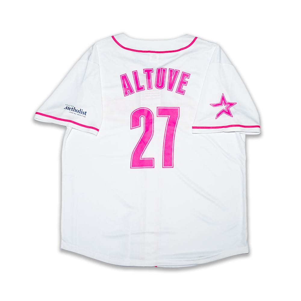Astros Jose Altuve Throwback White and Pink Jersey 2025 Giveaway Astros Jose Altuve Throwback White and Pink Jersey 2025 Giveaway