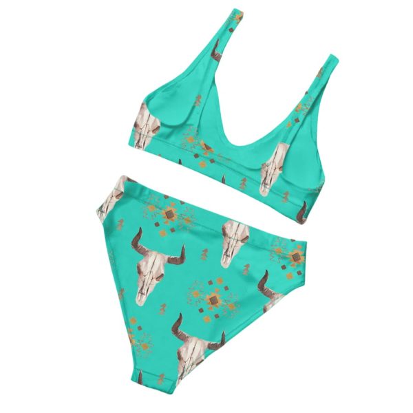 Aztec Bull Skull Two-Piece Bikini Set