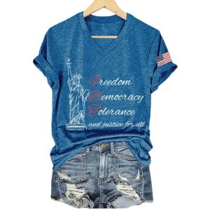 Freedom Democracy Tolerance And Justice For All America Shirt2