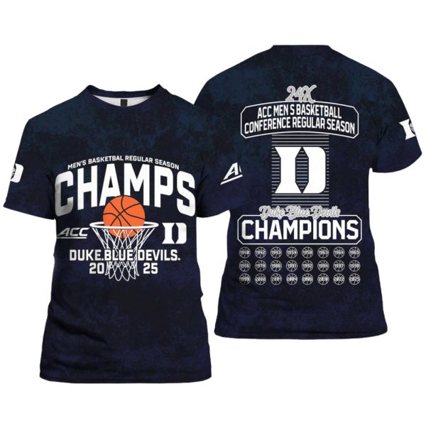 Blue Devils ACC Men Basketball Conference Champions 2025 Shirt